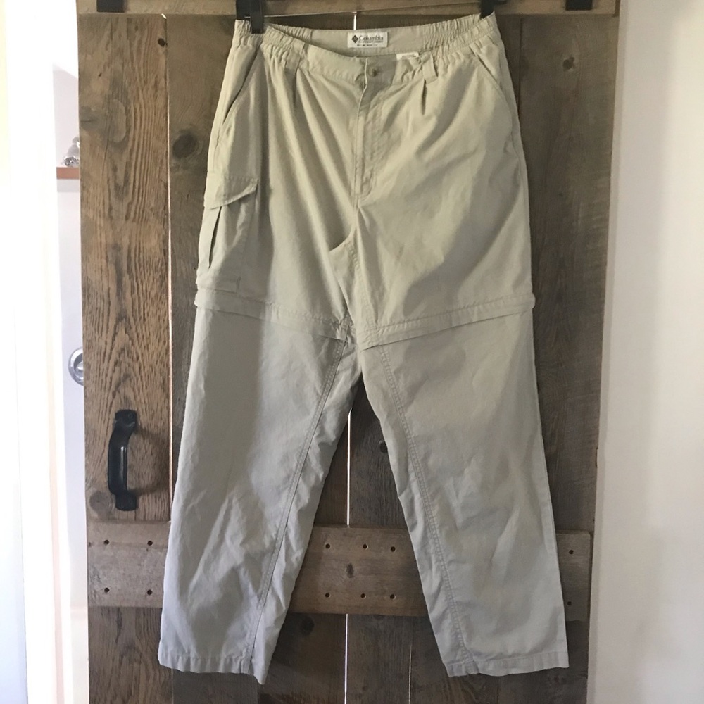 Women’s 16R / 16 Reg COLUMBIA 100% Cotton Hiking Cargo Pants Convertible Shorts